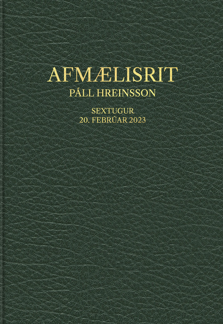 Afmælisrit Páls Hreinssonar